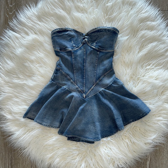 Dresses & Skirts - Stylish Denim Corset Mini Skort